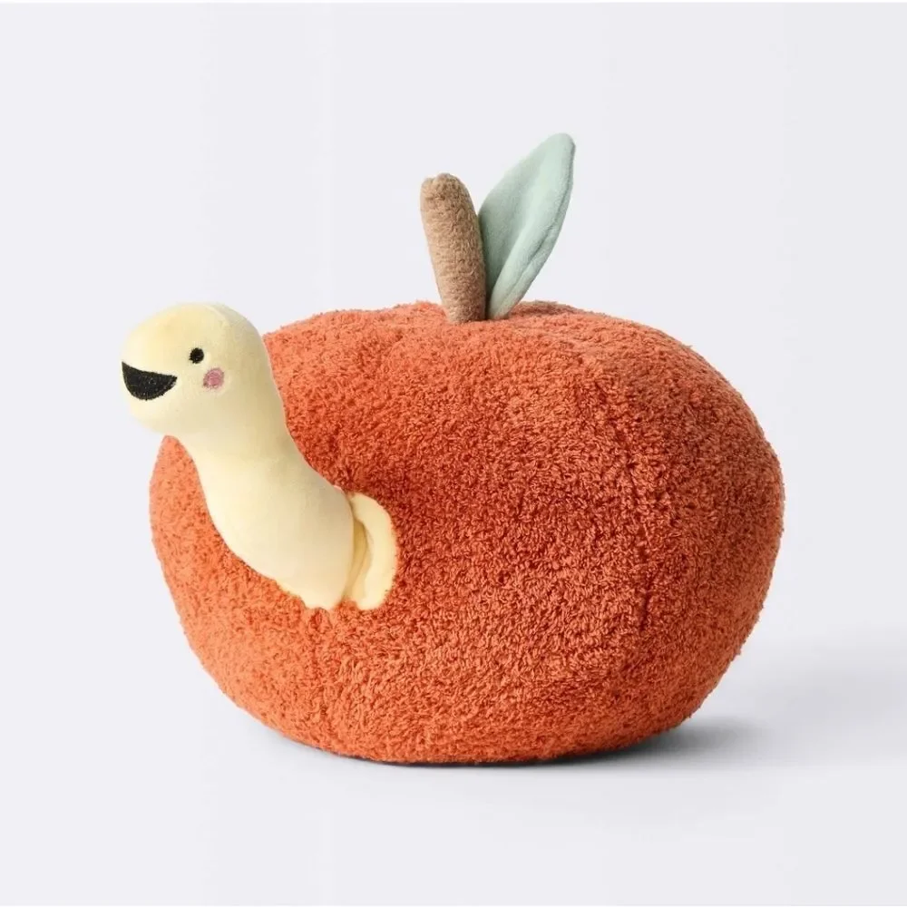 Nwt Soft Baby Apple with Worm Toy, Cloud Island